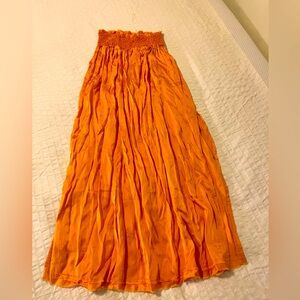 Orange Maxi Skirt